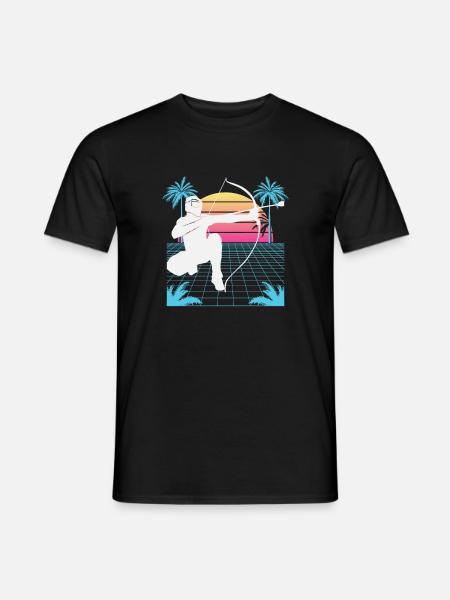 Balise fléchée Vaporwave - T-shirt homme - noir