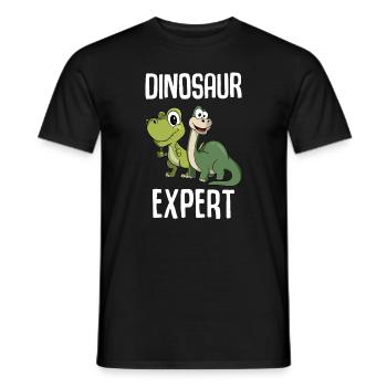 Dinosaurier Experte - Cartoon Dinosaurier - Männer T-Shirt - Schwarz - Vorne - AI Model Male 178 light (178cm)