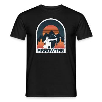 Arrowtag Tir à l’arc - T-shirt homme - noir - Devant - AI Model Male 178 light (178cm)