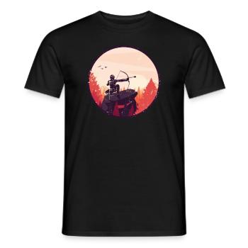 Arrowtag Tir à l’arc - T-shirt homme - noir - Devant - AI Model Male 178 light (178cm)