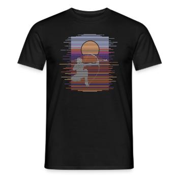 Flèche Lignes - T-shirt homme - noir - Devant - AI Model Male 178 light (178cm)