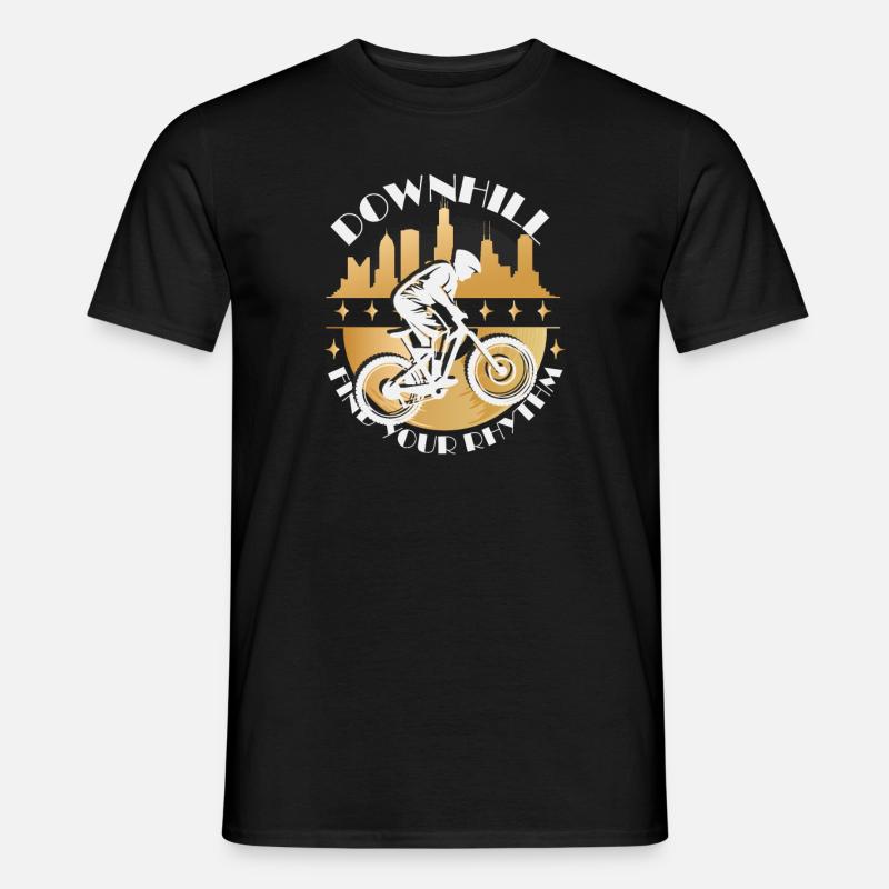 Downhill Rhythm - Männer T-Shirt - Schwarz