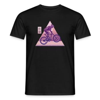 Vaporwave Downhill - Men's T-Shirt - black - Front - AI Model Male 178 light (178cm)