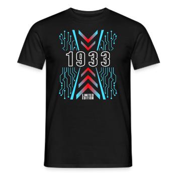 Geburtstag 1933 Gaming Limited Edition Gamer - Männer T-Shirt - Schwarz - Vorne - AI Model Male 178 light (178cm)