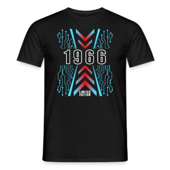 Birthday 1966 Gaming Limited Edition Gamer - Men's T-Shirt - black - Front - AI Model Male 178 light (178cm)