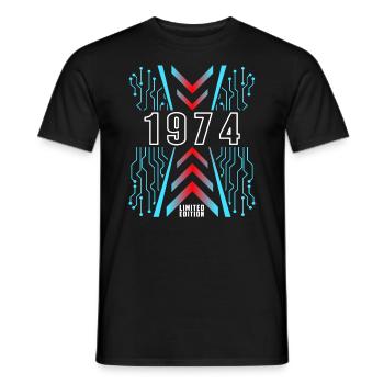 Geburtstag 1974 Gaming Limited Edition Gamer - Männer T-Shirt - Schwarz - Vorne - AI Model Male 178 light (178cm)