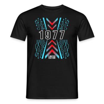 Geburtstag 1977 Gaming Limited Edition Gamer - Männer T-Shirt - Schwarz - Vorne - AI Model Male 178 light (178cm)