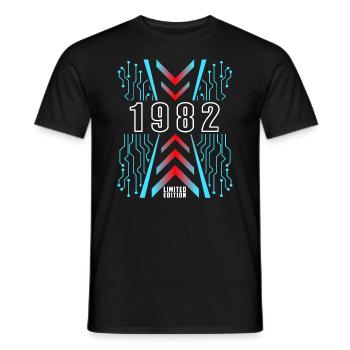 Geburtstag 1982 Gaming Limited Edition Gamer - Männer T-Shirt - Schwarz - Vorne - AI Model Male 178 light (178cm)