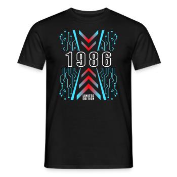 Geburtstag 1986 Gaming Limited Edition Gamer - Männer T-Shirt - Schwarz - Vorne - AI Model Male 178 light (178cm)