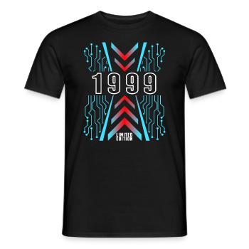 Birthday 1999 Gaming Limited Edition Gamer - Men's T-Shirt - black - Front - AI Model Male 178 light (178cm)