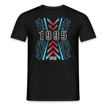 Birthday 1995 Gaming Limited Edition Gamer - Men's T-Shirt - black - Front - AI Model Male 178 light (178cm)