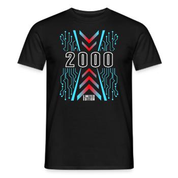 Geburtstag 2000 Gaming Limited Edition Gamer - Männer T-Shirt - Schwarz - Vorne - AI Model Male 178 light (178cm)