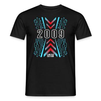 Birthday 2009 Gaming Limited Edition Gamer - Men's T-Shirt - black - Front - AI Model Male 178 light (178cm)