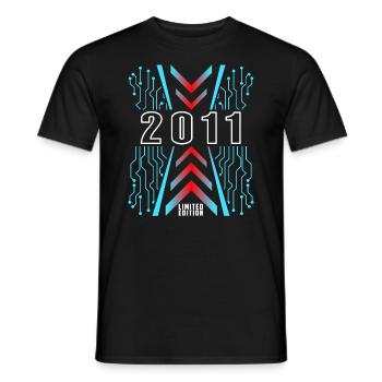 Geburtstag 2011 Gaming Limited Edition Gamer - Männer T-Shirt - Schwarz - Vorne - AI Model Male 178 light (178cm)