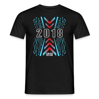 Birthday 2018 Gaming Limited Edition Gamer - Men's T-Shirt - black - Front - AI Model Male 178 light (178cm)