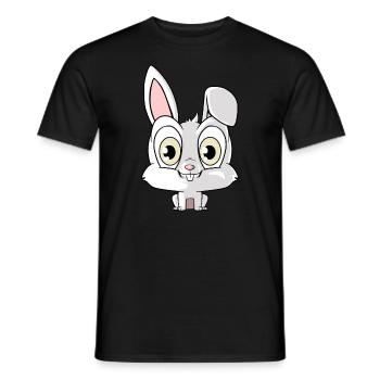 Lapin doux - T-shirt homme - noir - Devant - AI Model Male 178 light (178cm)