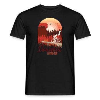 Champion de descente - T-shirt homme - noir - Devant - AI Model Male 178 light (178cm)