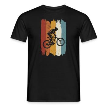 Retro Downhill - Men's T-Shirt - black - Front - AI Model Male 178 light (178cm)