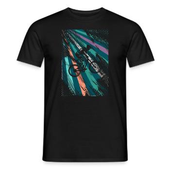 Retro Downhill - Men's T-Shirt - black - Front - AI Model Male 178 light (178cm)