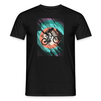 Retro Downhill - Men's T-Shirt - black - Front - AI Model Male 178 light (178cm)