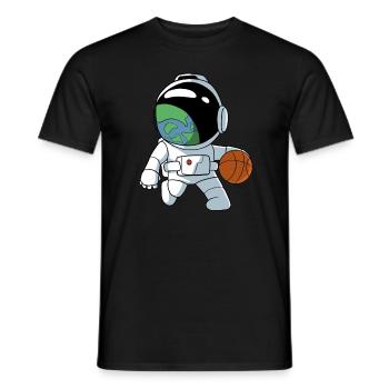 Joueur de basket-ball astronaute de basket-ball - T-shirt homme - noir - Devant - AI Model Male 178 light (178cm)