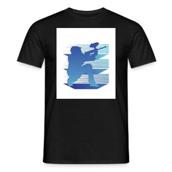 Geometry Paintball - Men's T-Shirt - black - Front - AI Model Male 178 light (178cm)