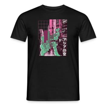 Asiatische Stadt Paintball - Männer T-Shirt - Schwarz - Vorne - AI Model Male 178 light (178cm)