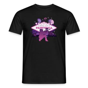 Fabelhafte Welt des Paintball - Männer T-Shirt - Schwarz - Vorne - AI Model Male 178 light (178cm)