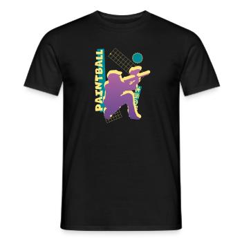 Vaporwave Paintball - Men's T-Shirt - black - Front - AI Model Male 178 light (178cm)