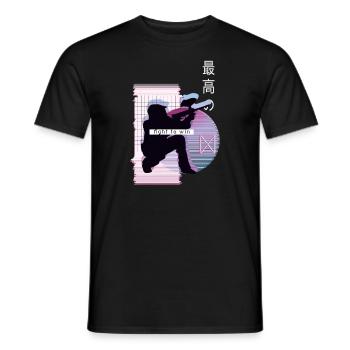 Vaporwave Metaverse Paintball - T-shirt homme - noir - Devant - AI Model Male 178 light (178cm)