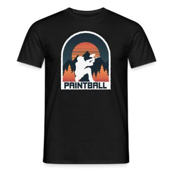 Joueur de Paintball Paintball - T-shirt homme - noir - Devant - AI Model Male 178 light (178cm)