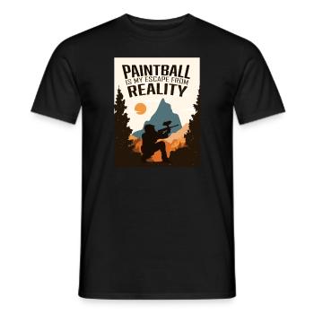Paintball, Paintballspieler - Männer T-Shirt - Schwarz - Vorne - AI Model Male 178 light (178cm)