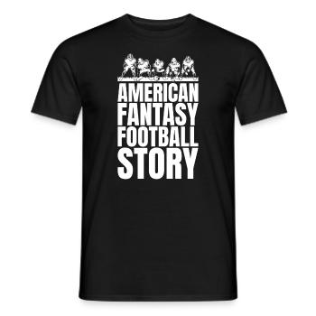 Funny American fantasy football - Men's T-Shirt - black - Front - AI Model Male 178 light (178cm)