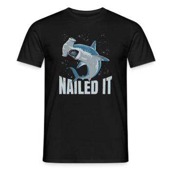 Nailed For All Shark Lovers - Men's T-Shirt - black - Front - AI Model Male 178 light (178cm)