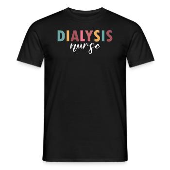 La vie d’une infirmière en dialyse - T-shirt homme - noir - Devant - AI Model Male 178 light (178cm)