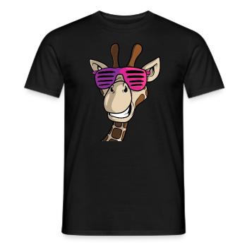 Giraffe niedliches Geschenk Giraffenkopf Tier Zoo - Männer T-Shirt - Schwarz - Vorne - AI Model Male 178 light (178cm)