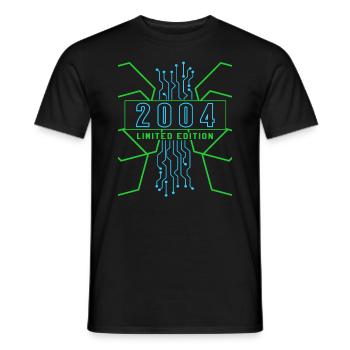 Birthday 2004 Gaming Limited Edition Gamer - Men's T-Shirt - black - Front - AI Model Male 178 light (178cm)