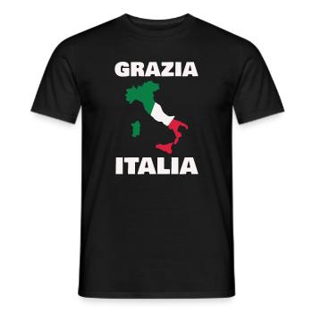 Italien-flaggen-designs Für Alle Stolzen Italiener - Männer T-Shirt - Schwarz - Vorne - AI Model Male 178 light (178cm)