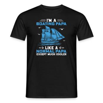 Je suis un papa de navigation de plaisance comme un papa normal excepté beaucoup - T-shirt homme - noir - Devant - AI Model Male 178 light (178cm)