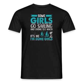 Certaines filles vont à la voile et boivent trop c’est moi - T-shirt homme - noir - Devant - AI Model Male 178 light (178cm)