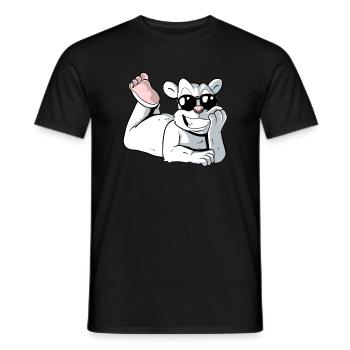 Ours polaire cool - T-shirt homme - noir - Devant - AI Model Male 178 light (178cm)