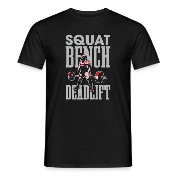 Squat Bench Deadlifts pour les culturistes - T-shirt homme - noir - Devant - AI Model Male 178 light (178cm)