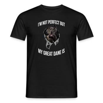 My Great Dane est parfait pour tout le monde - T-shirt homme - noir - Devant - AI Model Male 178 light (178cm)