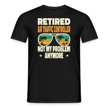 Hommes à la retraite Contrôleur de la circulation aérienne à la retraite Pas Mon - T-shirt homme - noir - Devant - AI Model Male 178 light (178cm)