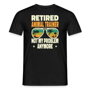 Hommes à la retraite Entraîneur d’animaux à la retraite Pas mon problème - T-shirt homme - noir - Devant - AI Model Male 178 light (178cm)