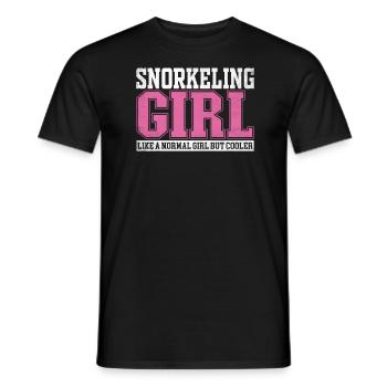 Femme Snorkeling Fille Comme Une Fille Normale Mais - T-shirt homme - noir - Devant - AI Model Male 178 light (178cm)