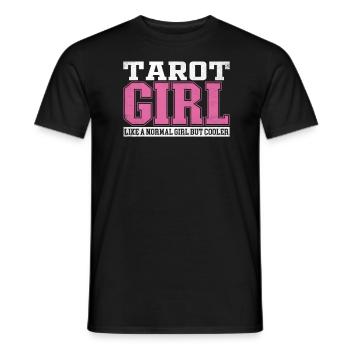 Womens Tarot Girl Like A Normal Girl But Cooler - Männer T-Shirt - Schwarz - Vorne - AI Model Male 178 light (178cm)