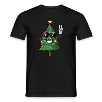 Christmas - Cool Christmas Tree - Men's T-Shirt - black - Front - AI Model Male 178 light (178cm)