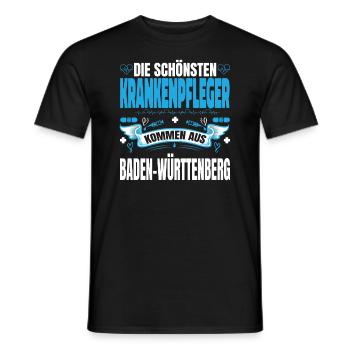 Die Schönsten Krankenpfleger Kommen Aus - Männer T-Shirt - Schwarz - Vorne - AI Model Male 178 light (178cm)