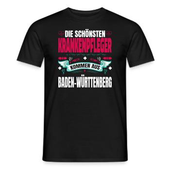 Die Schönsten Krankenpfleger Kommen Aus - Männer T-Shirt - Schwarz - Vorne - AI Model Male 178 light (178cm)
